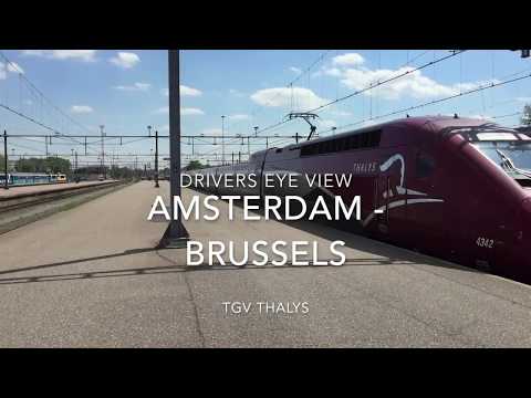 TGV Thalys Drivers Eye View Amsterdam - Brussels 2018