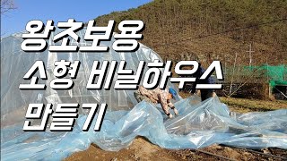 초보용 소형 비닐하우스 직접 만들기. 고추모종, 창고용