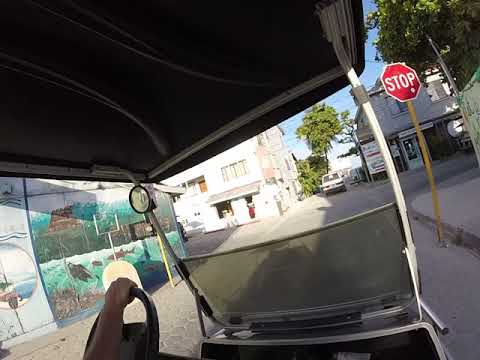 This is what 5 oclock traffic in San Pedro Belize looks like