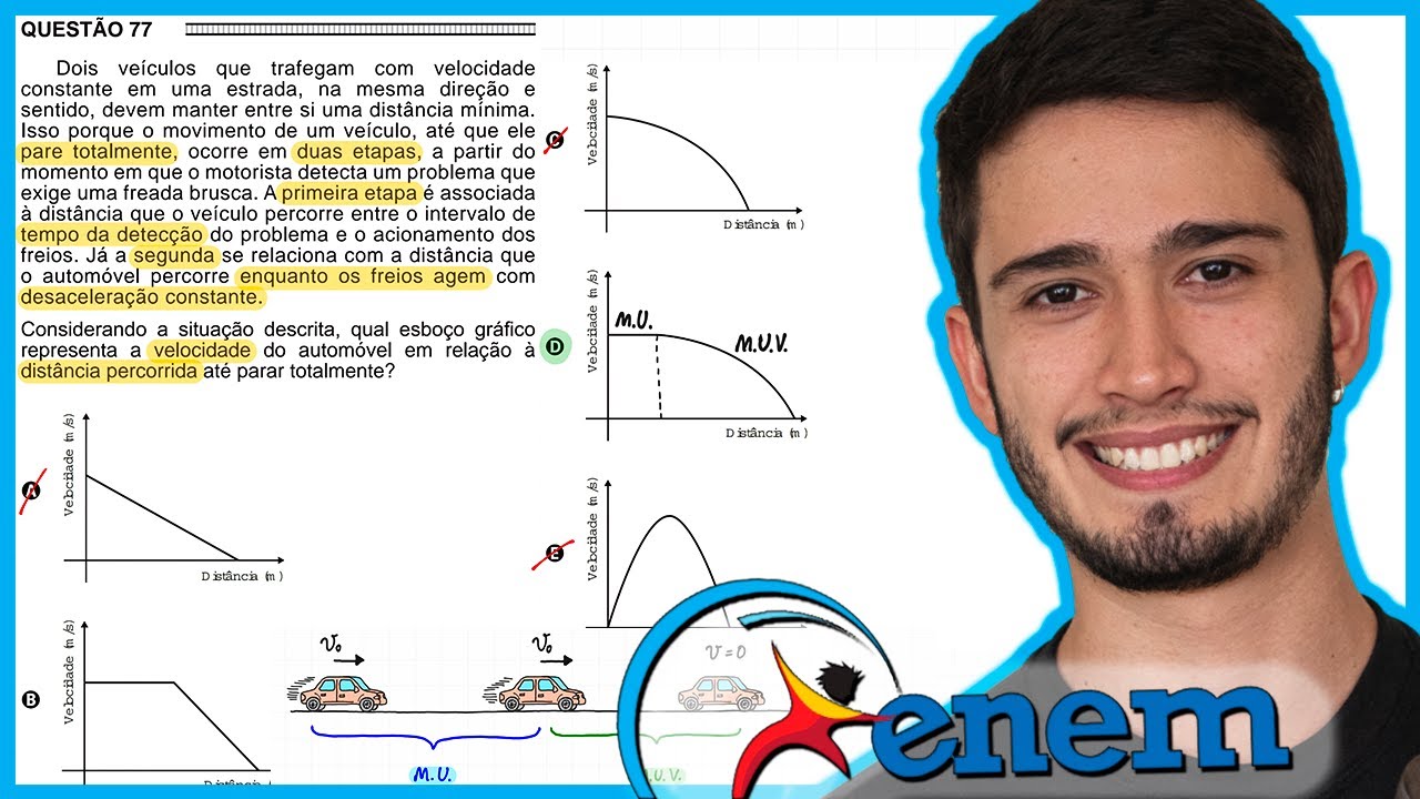 ENEM 2016 - Dois veículos que trafegam com velocidade constante em uma estrada, na mesma direção e s