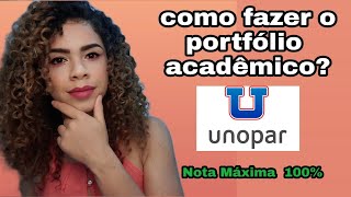 Como fazer o portfólio acadêmico - Nota Máxima