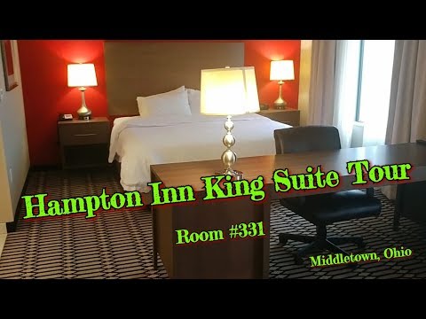 Hampton Inn King Suite Tour... Middletown, Ohio