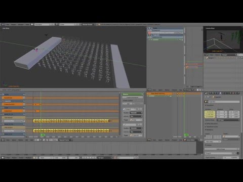 Crowd animation in blender - Action trigger