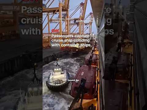 Cruise ship collides with two container ships in Germany