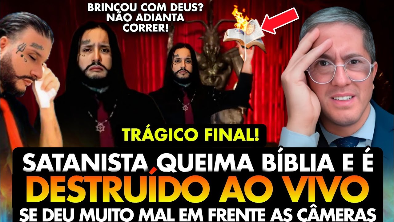 TRÁGICO FINAL! SATANISTA É DESTRUÍDO AO VIVO APÓS QUEIMAR BÍBLIA SAGRADA! Se deu mal!
