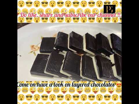 Layered chocolate | chocolate #3| Chocolate making tutorial | Best homemade chocolate - Diwali gift