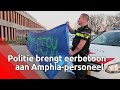 Agenten geven eerbetoon aan personeel van het Amphia Ziekenhuis