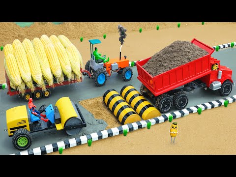 DIY Mini Tractor Builds a Real Tunnel Highway | RC Truck & Concrete Construction
