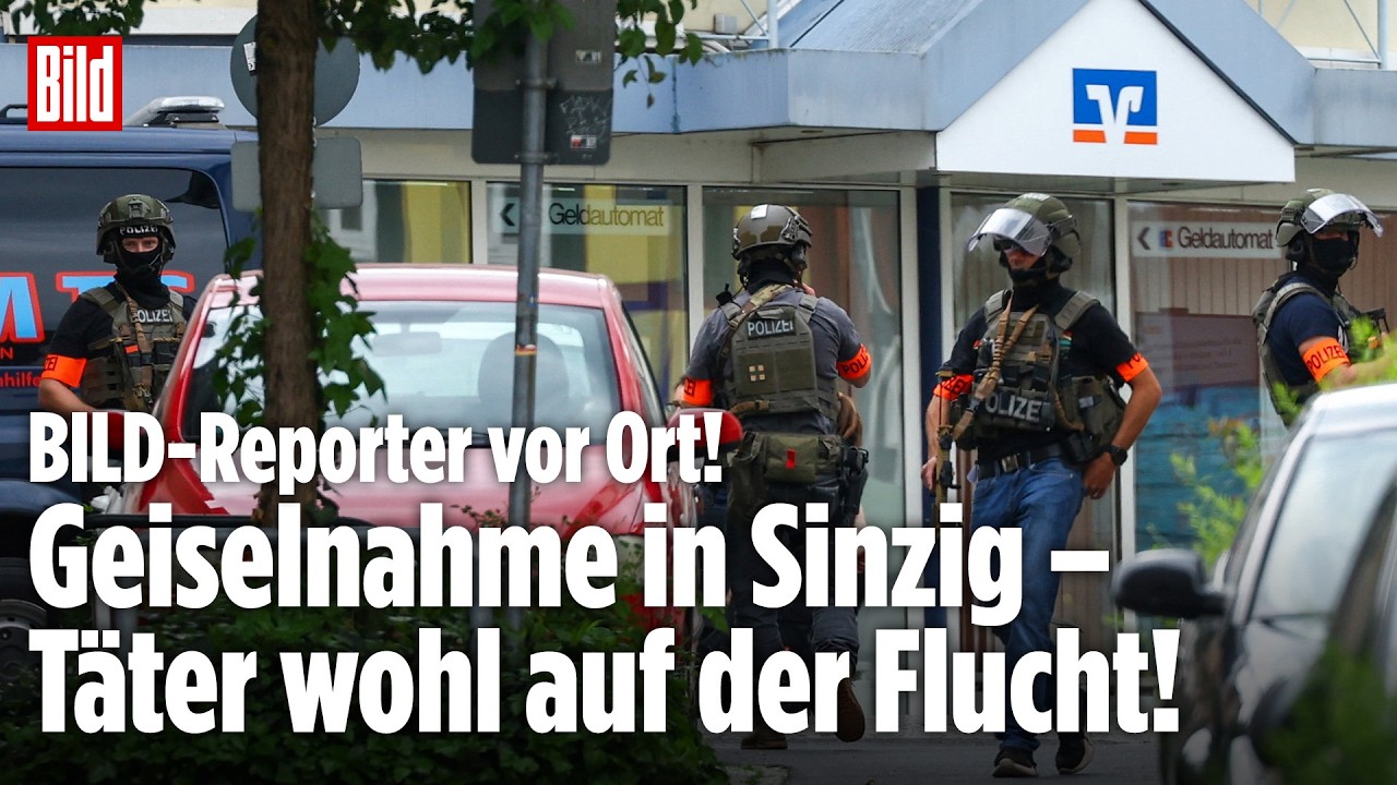 SINZIG: Geiselnahme in Volksbank! Täter noch auf der Flucht – Polizei fahndet!