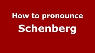 How to pronounce Schenberg