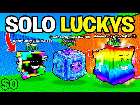 DE NOOB A PRO SOLO con LUCKY BLOCKS en TSUNAMI BRAINROTS!😱