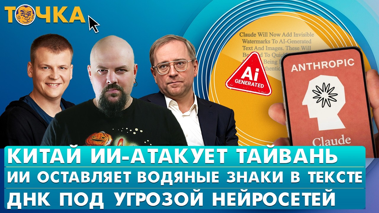 Китай ИИ-атакует Тайвань, ИИ оставляет водяные знаки в тексте, ДНК под угрозо