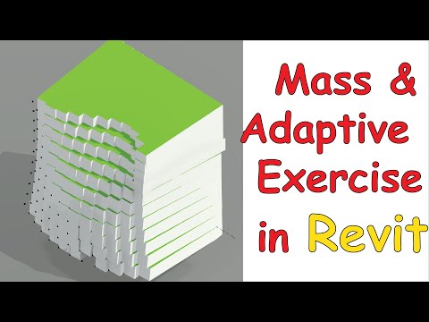 Revit tutorial (Day 33) Mass & Adaptive exercise in revit