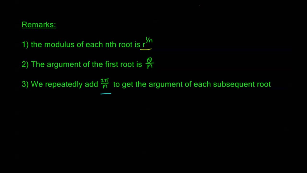 8.3.5 - nth Roots of Complex Numbers