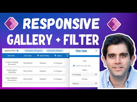PowerApps Responsive Screen with Gallery & Filters