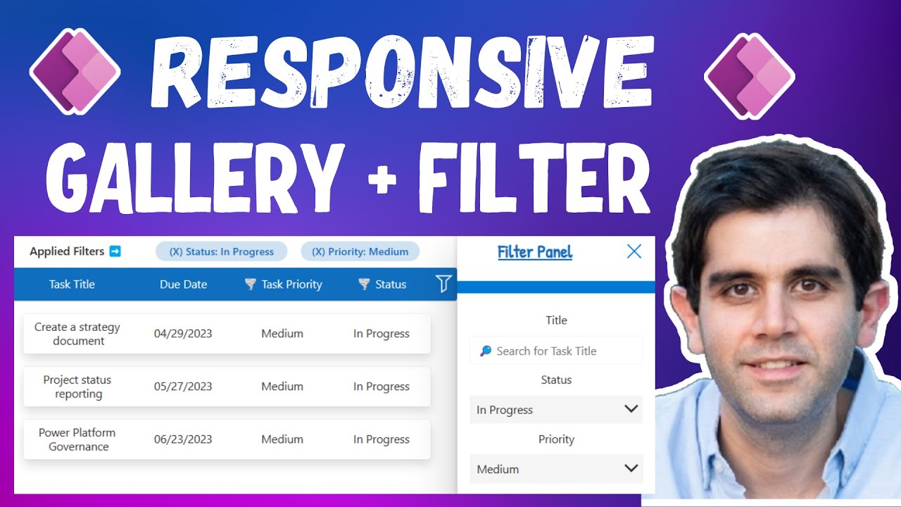 PowerApps Responsive Screen with Gallery & Filters