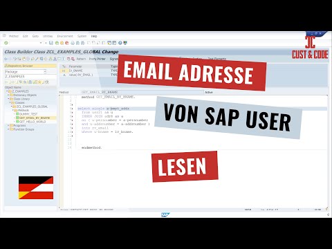 Email Adresse von SAP User auslesen - SAP ABAP [deutsch]