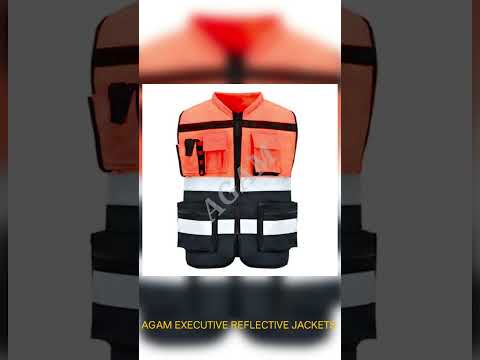 Reflective jackets with pocket black & green