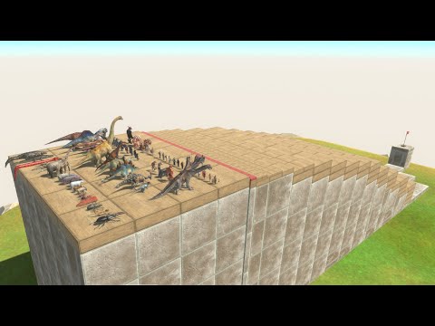 All Units Falling Down Stairs - Animal Revolt Battle Simulator