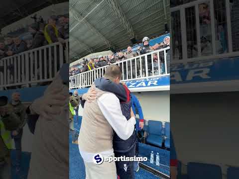 Zagrljaj Lalatovića i Stankovića uoči utakmice Novi Pazar - Crvena zvezda  #novipazar #crvenazvezda