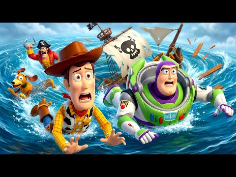 ⭐ TOY STORY: Woody and Buzz Lightyear Rescuing Slinky from Captain Hook's Conspiracy