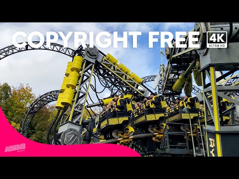 Alton Towers - The Smiler Offride Footage (4k 60fps • Copyright Free)