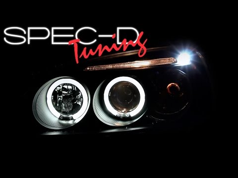 SPECDTUNING DEMO VIDEO: 2001-2003 HONDA CIVIC 2/4DR LED HALO PROJECTOR HEADLIGHTS