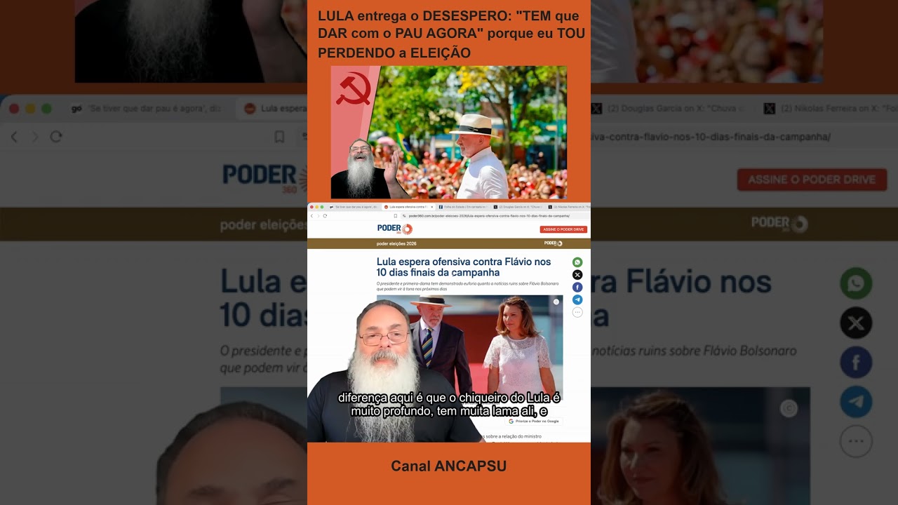 LULA entrega o DESESPERO: "TEM que DAR com o PAU AGORA" porque eu TOU PERDENDO a