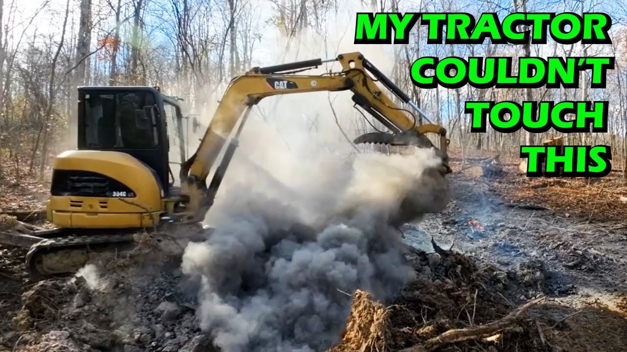 DIY Land Clearing and Cleanup with Mini Excavator