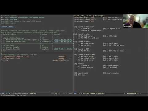 EmacsConf 2021: Using Org-Mode For Recording Continuous Professional Development - Philip Beadling