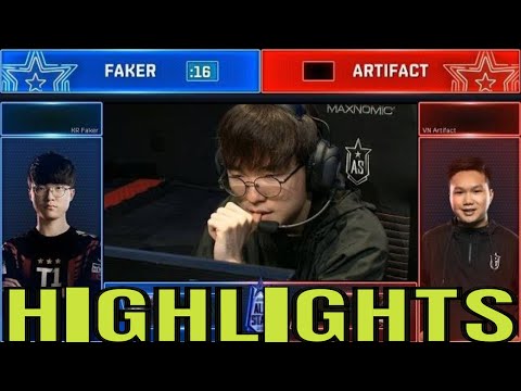 Faker vs Artifact 1v1 Highlights | All Star 2018 Day 1 | KR  vs VN