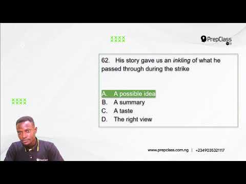Q61 to Q65 JAMB ENGLISH 2012 PAST QUESTIONS SOLVED