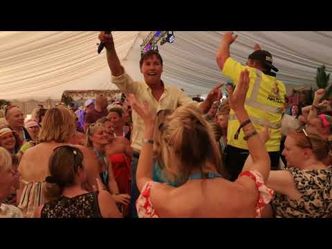 Nathan Moore performing 'Uptown Funk' at Let's Rock Southampton 2018