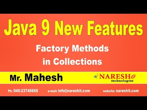 Java 9 New Features | Factory Methods in Collections | Java 9 New Features with Examples | Mr.Mahesh