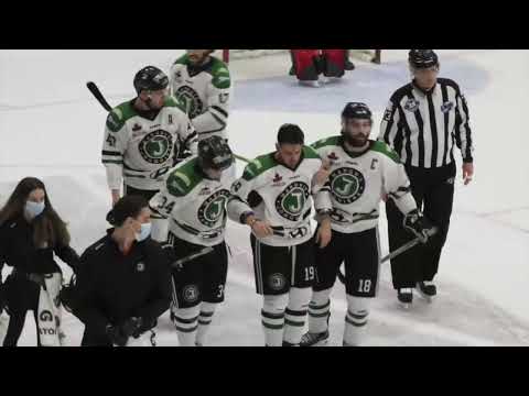 Danick Paquette boarding on Louis-Philippe Denis (5 Minute Major Penalty) - 01-04-22