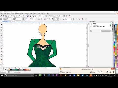 How to make a dress in Corel draw.