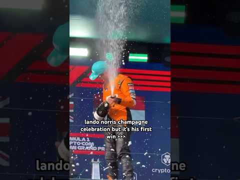 Lando Norris champagne celebration #formula1 #f1 #f1drivers #landonorris #racewin #motorsport