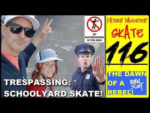 FD skate 116: Trespassing at Leyahs school?! Skaters vs the rules! xD