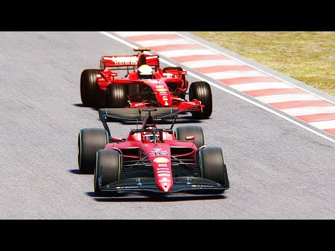 Ferrari F1 2022 F1-75 vs Ferrari F1 2007 Felipe Massa at Hungaroring