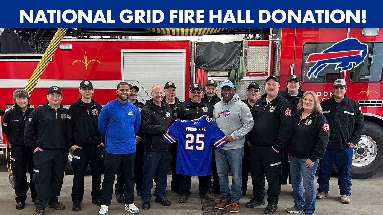 National Grid and the Buffalo Bills Surprise Local Fire Company with $10,000 donation!