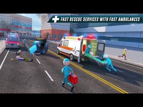 Ambulance Roof Stunts || Stickman ambulance roof jumping - Android Games Bmw07
