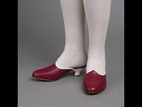 Sophie Women's 18th Century Leather Mules (Oxblood)