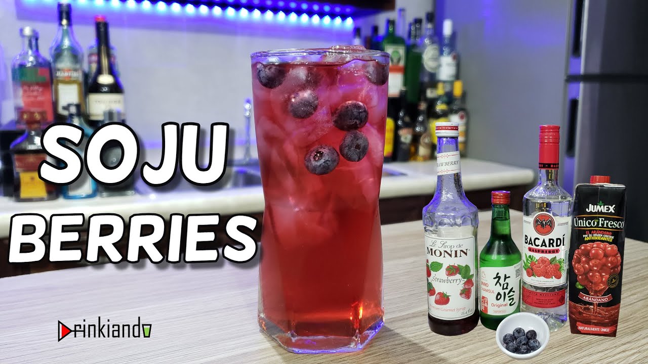 ¿Cómo Preparar EL SOJU BERRIES 🍷🍓🍇 | Bebida con Bacardí Raspberry y #Soju