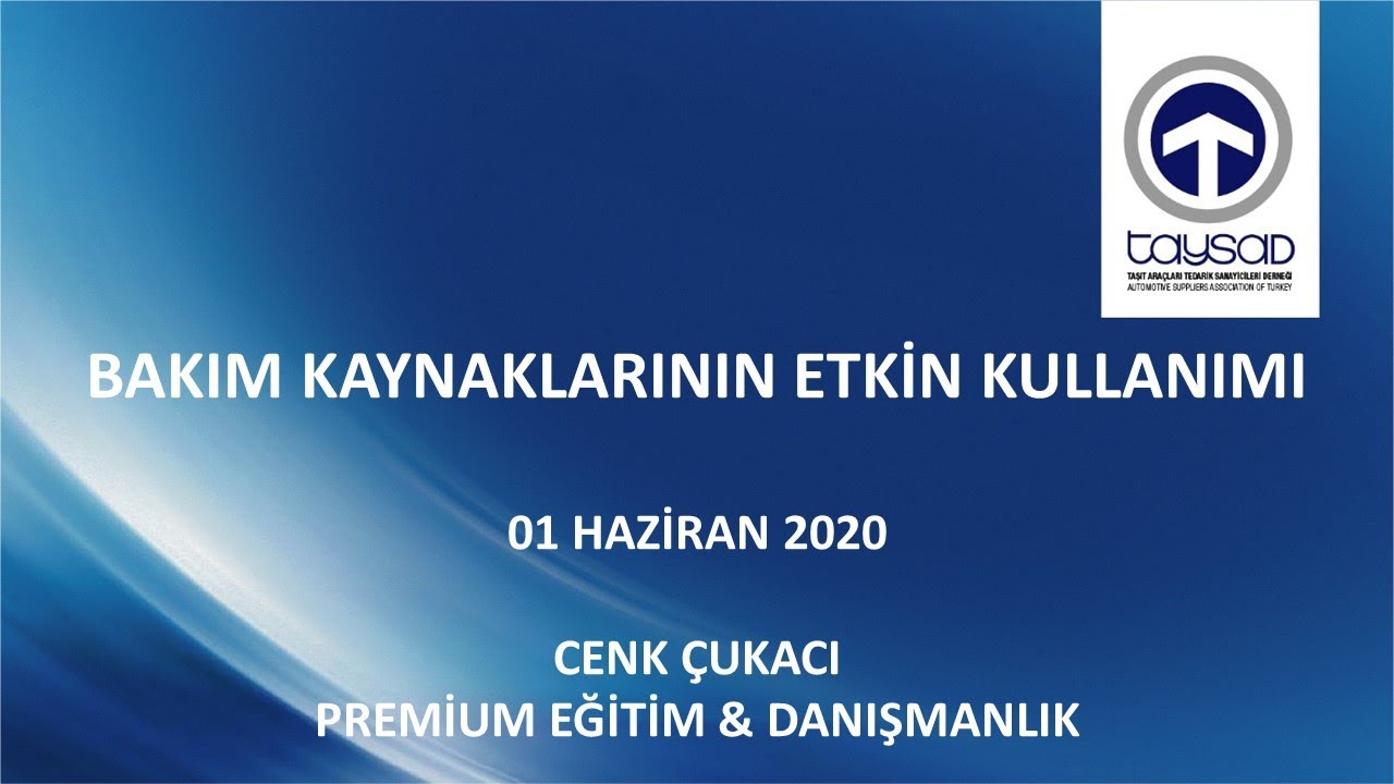 BAKIM KAYNAKLARININ ETKİN KULLANIMI - ONLINE SEMİNER