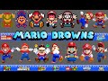 Evolution Of Mario Drowning In Water Death Animation LEGO And GAME