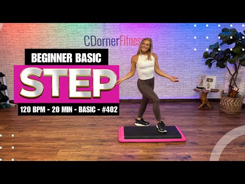 20 Min - Beginner Basic Step Aerobics - Cardio Stepper - 120 BPM - #402