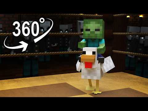 Chicken Jockey ! Minecraft | VR 360°