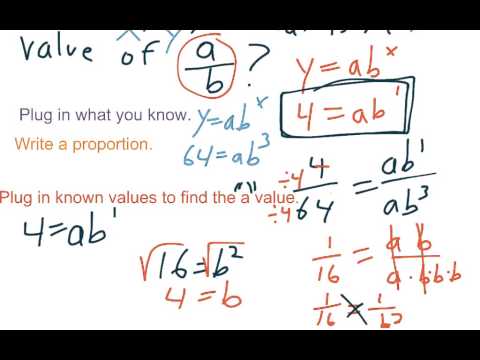 Exponential Functions given Two Ordered Pairs