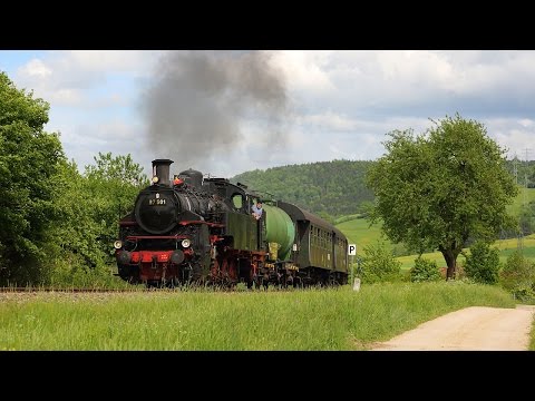 97 501 auf der Wutachtalbahn Blumberg - Fützen am 14.5.2015
