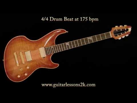 Drum Beats To Practice With: 4/4 Drum Beat at 175 BPM